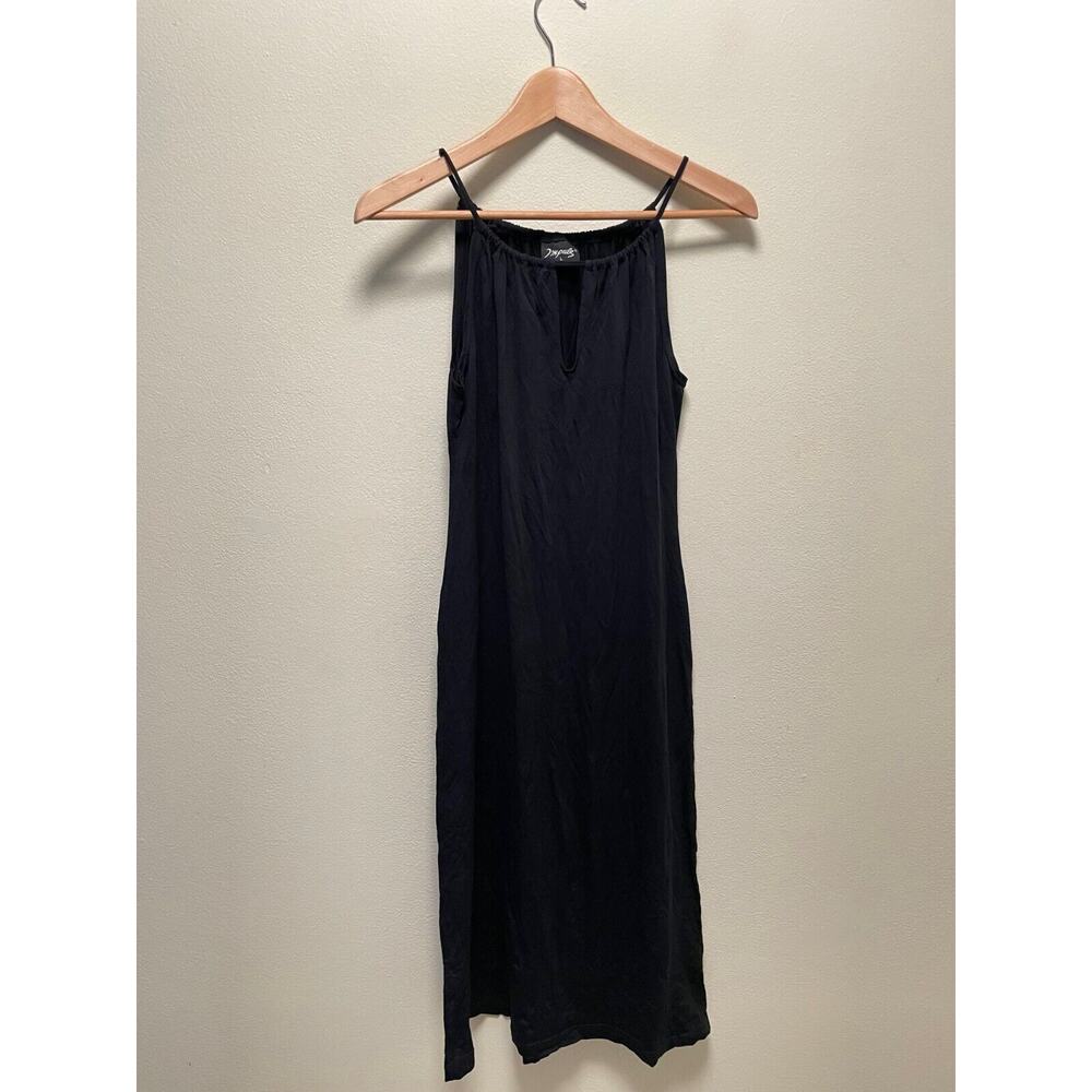 Vintage Impuls Womens Maxi Dress Large Black Strappy Lightweight Grunge 90s Y2K
